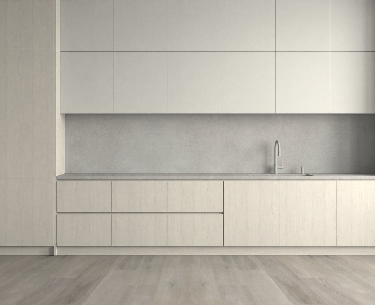 Virtuvė su White Coastland Oak: Ramus