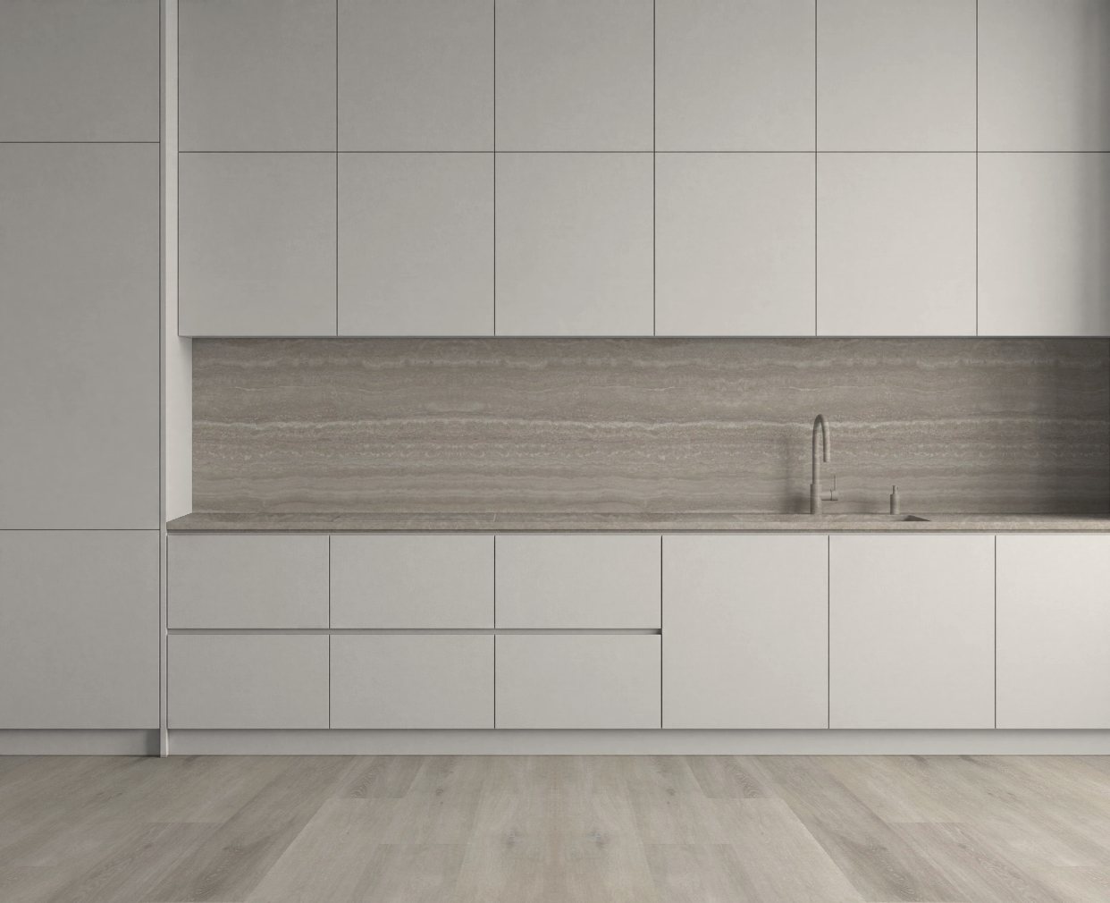 Virtuvė su Light Grey: Ramus