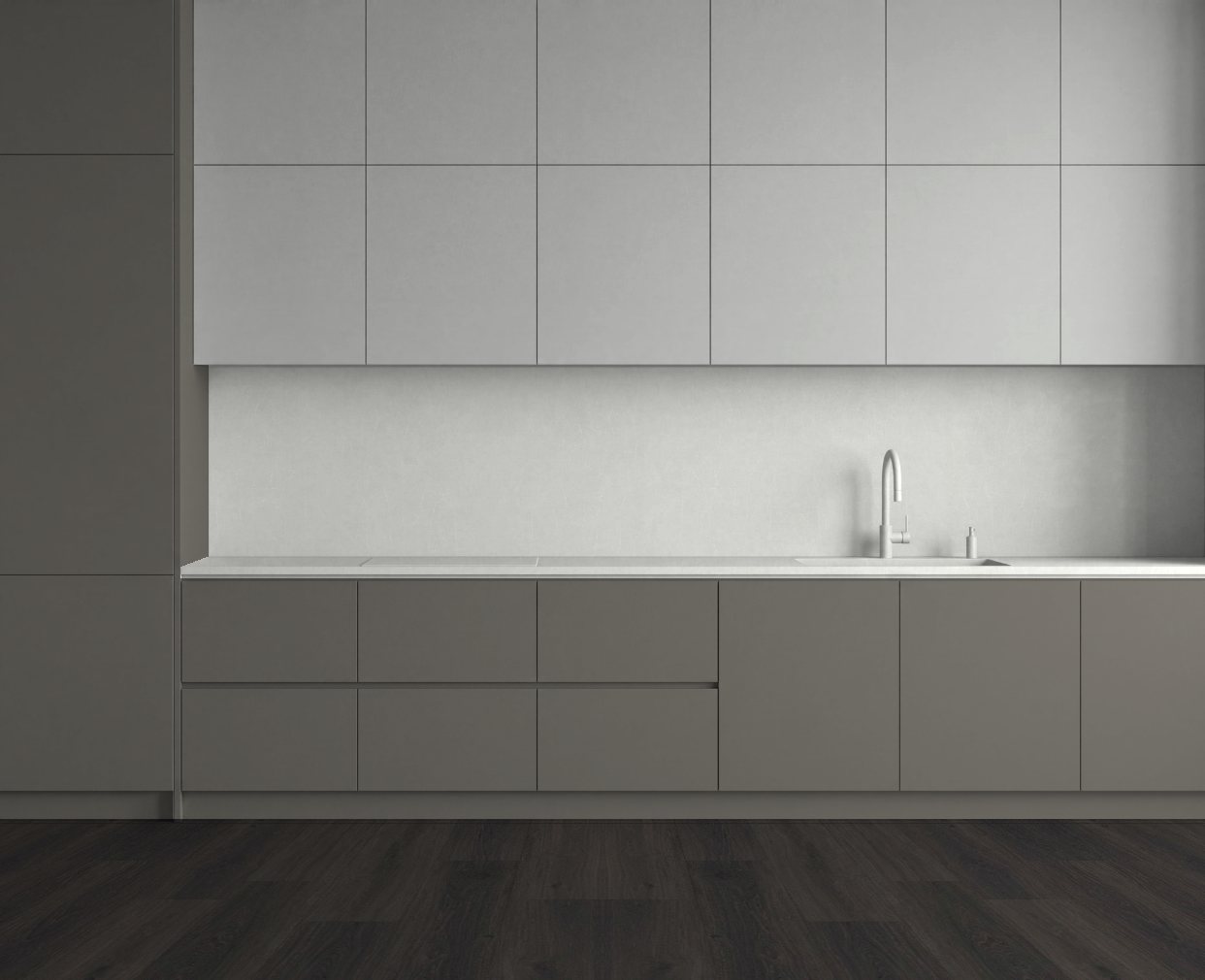 Virtuvė su Cobalt Grey: Ryškus kontrastas