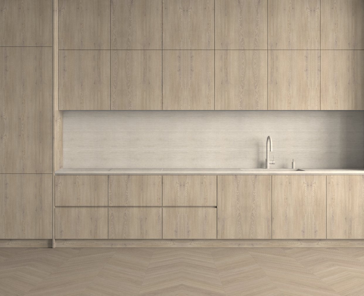 Virtuvė su Cotta Cremona Oak: Ramus