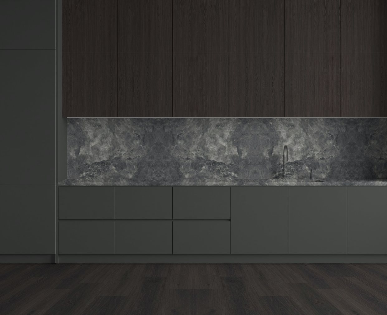 Virtuvė su Super Matt Dark Grey: Ramus
