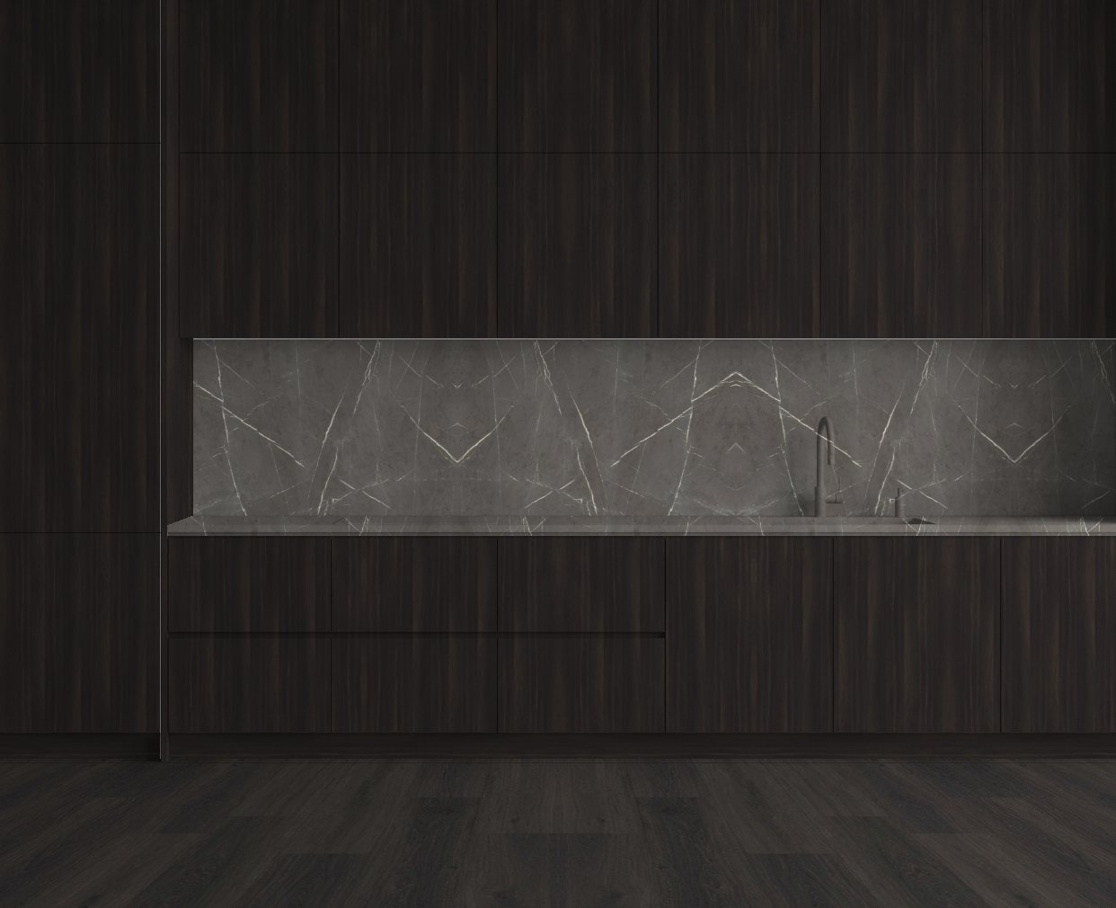 Virtuvė su Pietra Marble: Ramus